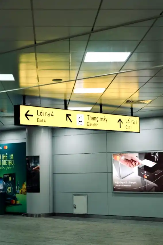 ho chi minh city metro station sign
