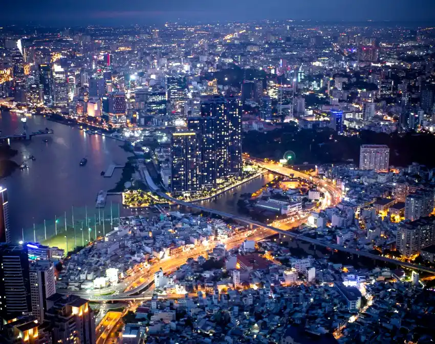 ho chi minh city night skyline