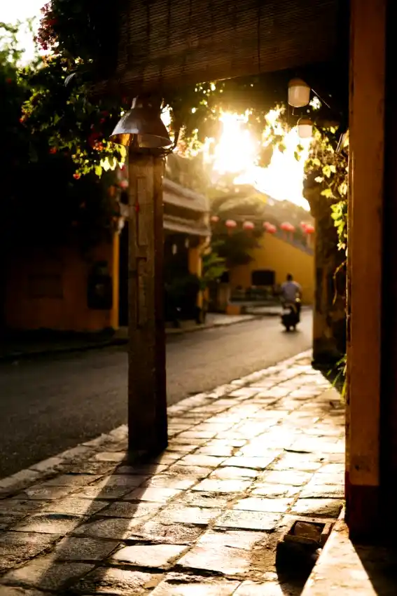 hoi an ancient town golden hour vertical