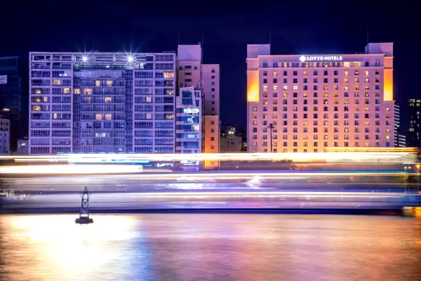 lotte hotel saigon riverfront night
