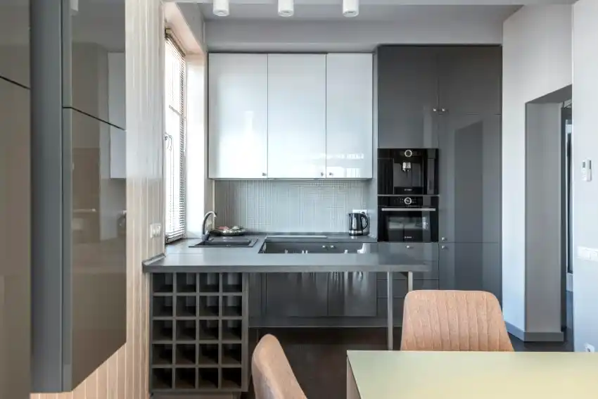 modern minimalist kitchen remodel slate grey