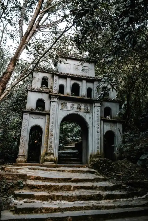 perfume pagoda hanoi ancient stone gate