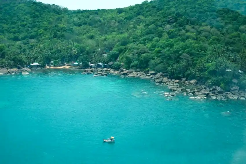 phu quoc island turquoise bay aerial