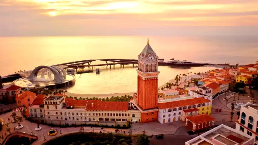 sunset town phu quoc clock tower