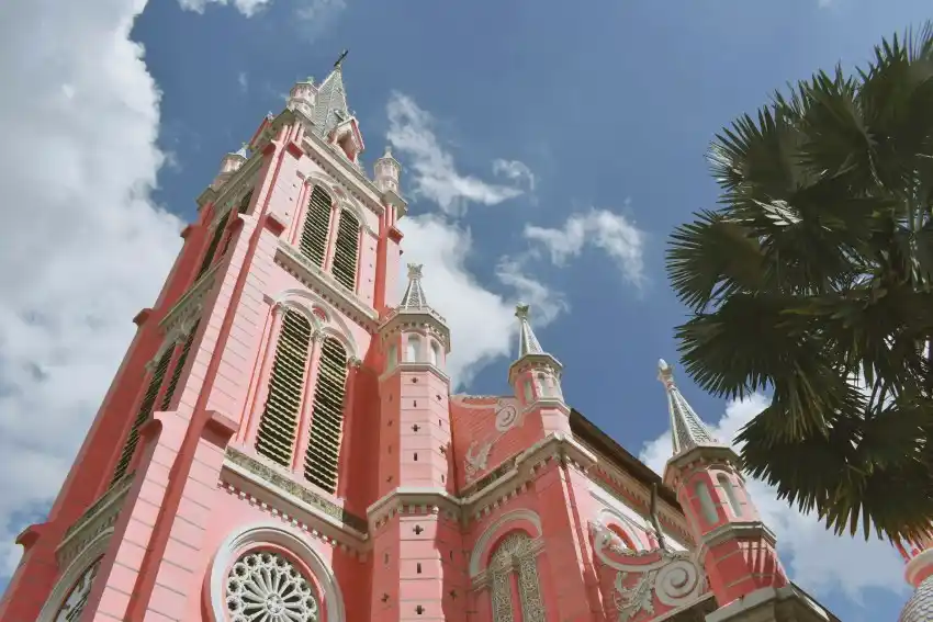 tan dinh pink church architecture saigon