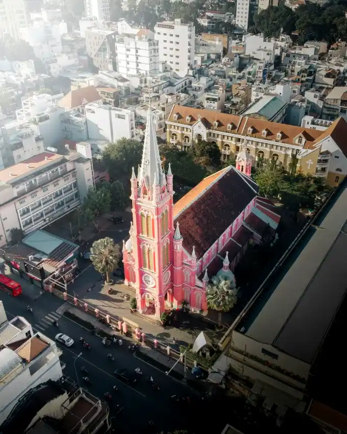tan dinh pink church ho chi minh city