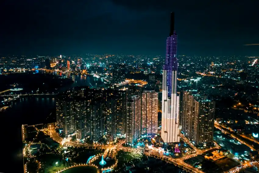 vinhomes central park saigon aerial view